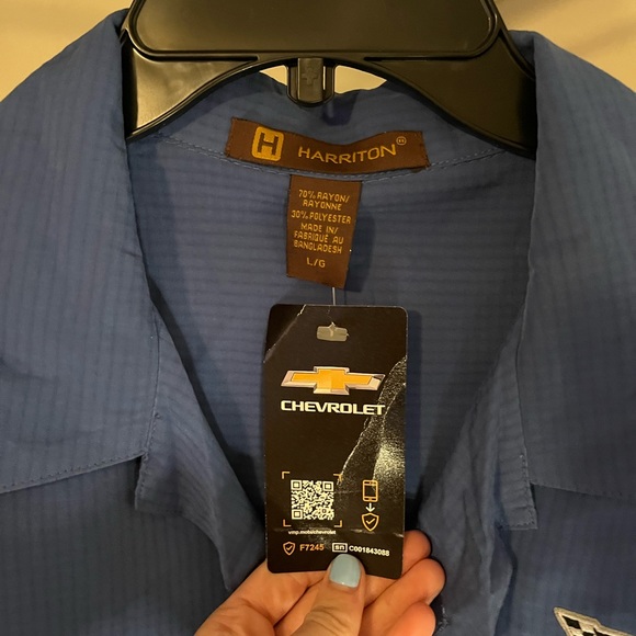 NWT Corvette Button Up Camp Shirt size L C6  logo Authentic GM merchandise - Picture 4 of 6